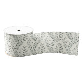 Elegant Sage Cream Minimalist Boho Floral Pattern Grosgrain Lint (Spoel)