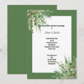 ELEGANT SAGE EUCALYPTUS WEDDING INVITATION KAART (Voorkant / Achterkant)