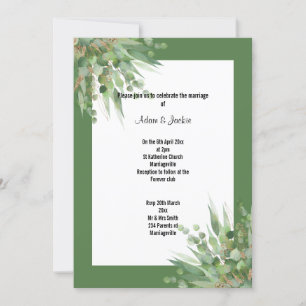 ÉLÉGANT SAGE FAIRE-PART DE MARIAGE EUCALYPTUS