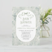Elegant Sage Genderneutraal Baby shower Kaart (Staand voorkant)