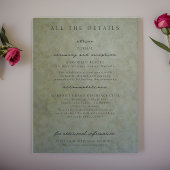 Elegant Sage Gold Mariage Détails Cartes de boîtie