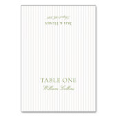 Elégant Sage Green & Beige Mariage Carte Place (Par défaut)