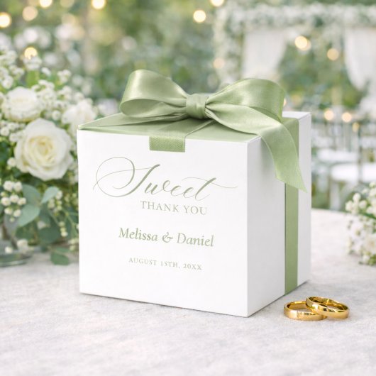 Elegant Sage Green Botanical Wedding  Bedankdoosjes