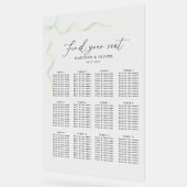 Elegant Sage Green Bow Wedding Seating Acrylic (Angle)