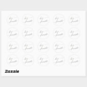 Elegant Sage Green Calligrafie haar favoriete plez Ronde Sticker (Vel)