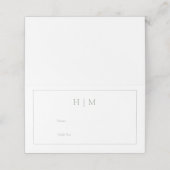 Elegant Sage Green Calligraphy Monogram Reception (Buitenkant ongevouwen)
