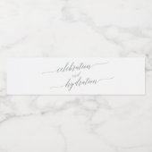 Elegant Sage Green Celebration and Hydration Waterfles Etiket (Enkel label)