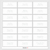 Elegant Sage Green Classic Script Gastadres Sticker (Vel)