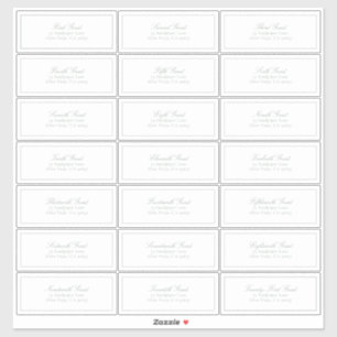 Elegant Sage Green Classic Script Gastadres Sticker