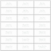 Elegant Sage Green Classic Script Gastadres Sticker (Voorkant)