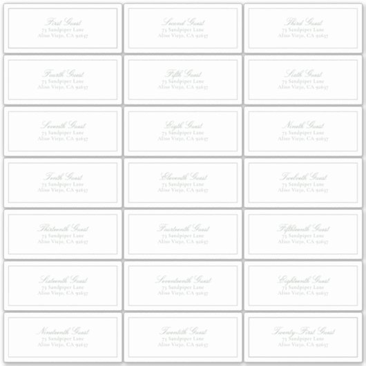 Elegant Sage Green Classic Script Gastadres Sticker (Voorkant)