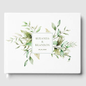 Elegant Sage Green Eucalyptus Foliage Weddenschap Gastenboek (Voorkant)
