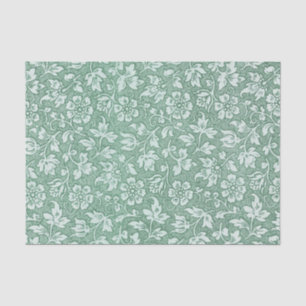 Elegant  Sage Green Floral Pattern Tissuepapier