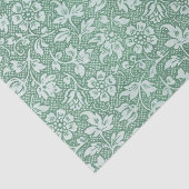 Elegant  Sage Green Floral Pattern Tissuepapier (Detail)