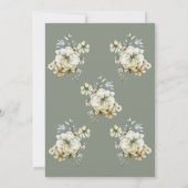 Elegant Sage Green Floral Wedding Invitation (Dos)
