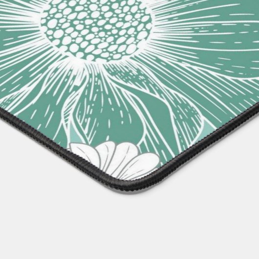 Elégant Sage Green Florals Mat de bureau (Coin)