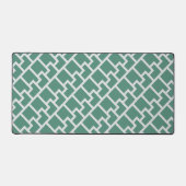 Elegant Sage Green Geometric Pattern Bureaumat (Voorkant)