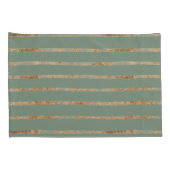Elegant Sage Green Gold Stripe Kussensloop (Achterkant-Rechts)