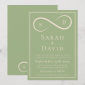 Elegant Sage Green Infinity Minimalist Modern Kaart (Voorkant / Achterkant)