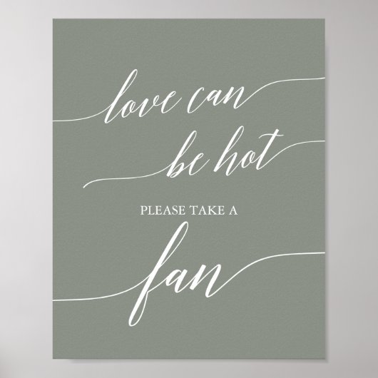 Elegant Sage Green Love kan hot Weddenschap zijn Poster (Voorkant)