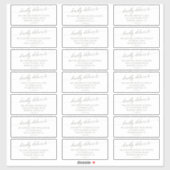 Elégant Sage Green Mariage Étiquettes de adresse i (Feuille)