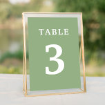 Élégant Sage Green Mariage Numéro de table<br><div class="desc">Elégant numéro de table de mariage vert sauge. Personnalisez le nombre et ajoutez autant de tables que vous le souhaitez. Pour plus de produits correspondants veuillez vérifier nos collections.</div>