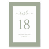 Élégant Sage Green Mariage Numéro de table (Par défaut)