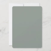 Elegant Sage Green Metallic Marmer Wedding Kaart (Achterkant)