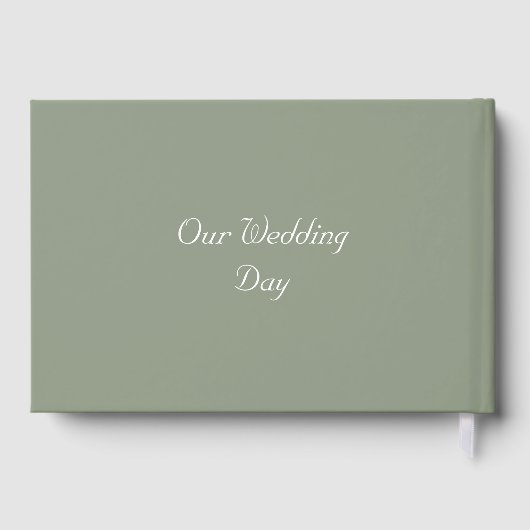 Elégant Sage Green Monogramme Soirée de mariage de (Verso)