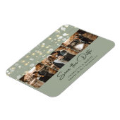 Elegant Sage Green Photo Save the Date Magnet Magneet (Linkerzijde)