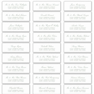Élégant Sage Green Script Étiquette de adresse inv