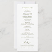 Élégant Sage Green Script Programme de mariage min (Dos)