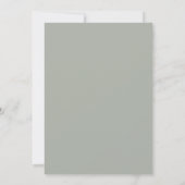 Elegant Sage Green Sla de datum op Kaart (Achterkant)