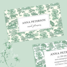 Elegant Sage Green Toile Horse