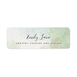 Elegant Sage Green Waterverf Etiket