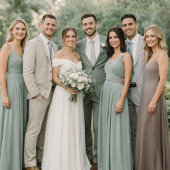 Elegant Sage Green Wedding Dress Code Card Kaart