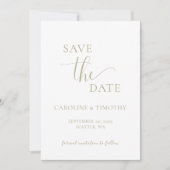 Elegant Sage Green Wedding Save the Date Kaart (Voorkant)