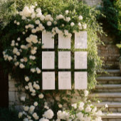 Elegant Sage Green & White Wedding Table Number Kaart