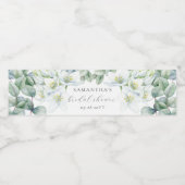 Elegant Sage Greenery Chocolate Snoep Favors Waterfles Etiket (Enkel label)