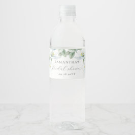 Elegant Sage Greenery Chocolate Snoep Favors Waterfles Etiket