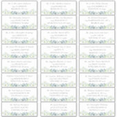 Elégant Sage Greenery Étiquettes de adresse invité (Devant)