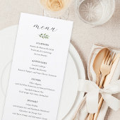Elegant Sage Groen Bruiloft Menu