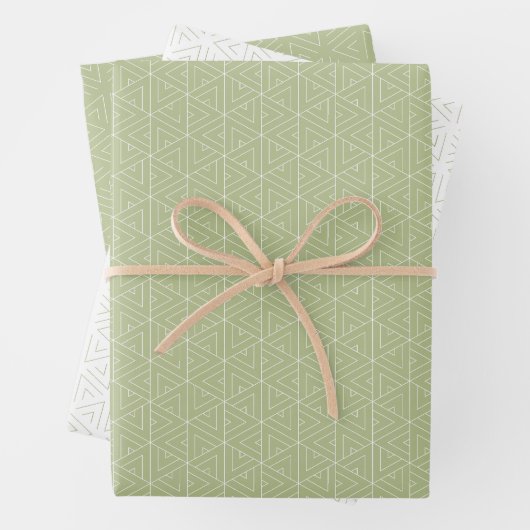 Elegant Sage groen eenvoudig en minimaal cadeau Inpakpapier Vel (In situ)