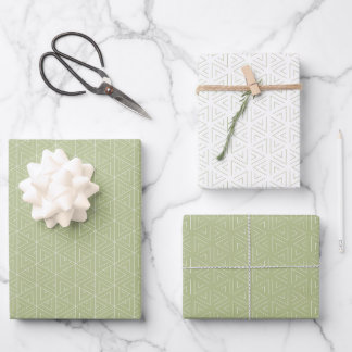 Elegant Sage groen eenvoudig en minimaal cadeau Inpakpapier Vel