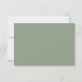 Elegant Sage Groen Script QR Code Bruiloft Website RSVP Kaartje (Achterkant)