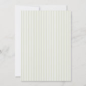 Elegant Sage Striped Wedding Invitation (Dos)