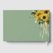 Elégant Sage Vert Tournesol Mariage Or (Verso)