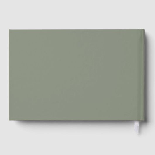 Elégant Sage Vert Typographie Mariage Foil (Verso)