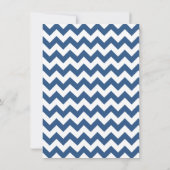 Elegant Sailboot Nautical baby shower, Chevron Kaart (Achterkant)