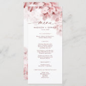Elegant Sakura Branch modern lentevertrouwen Menu (Voorkant / Achterkant)